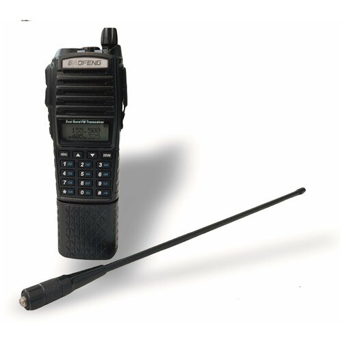 Рация портативная (радиостанция) Baofeng UV-82 8W LUX, мощность 8 Вт, 3 режима, АКБ 3800 mAh + PROTEC PHD-771