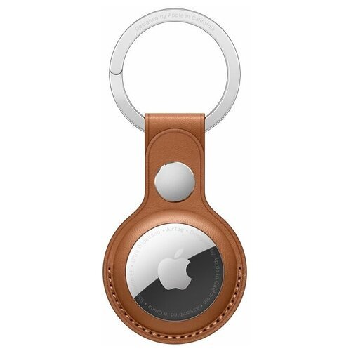Чехол Apple для AirTag с кольцом для ключей золотисто-коричневый