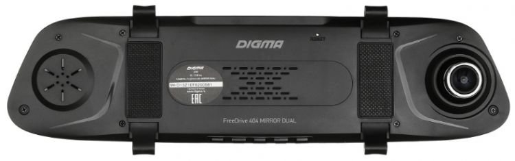 Видеорегистратор Digma FreeDrive 404 MIRROR DUAL 5', 1080x1920, 170°, черный